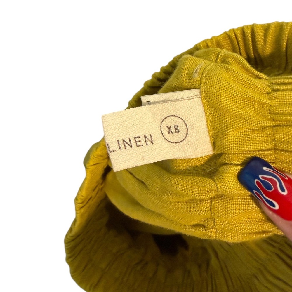 notPERFECTLINEN Mustard Yellow Midi Skirt - Picture 6 of 9